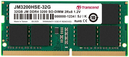 Transcend JetRam 32GB DDR4 PC4-25600 3200Mhz SO-DIMM CL22 1.2V Transcend JetRam 32GB DDR4 PC4-25600 3200Mhz SO-DIMM CL22 1.2V
